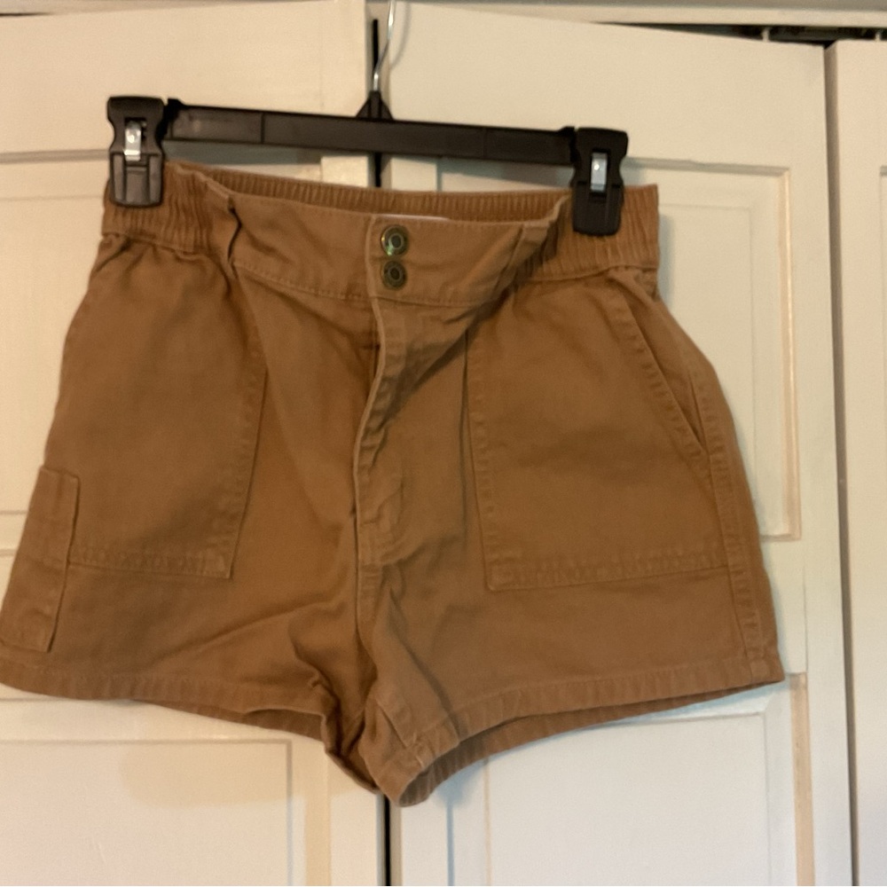 Vanilla Star Tan Cargo Shorts Durable Cotton